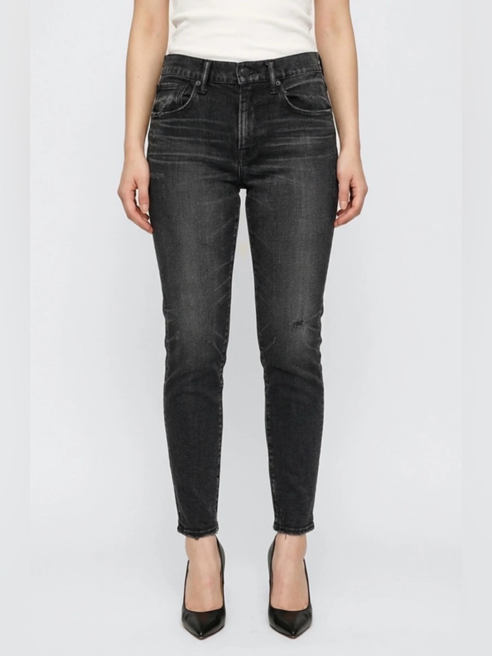 Moussy Vintage Velma Low Rise Black Ankle Skinny Jean Size 25